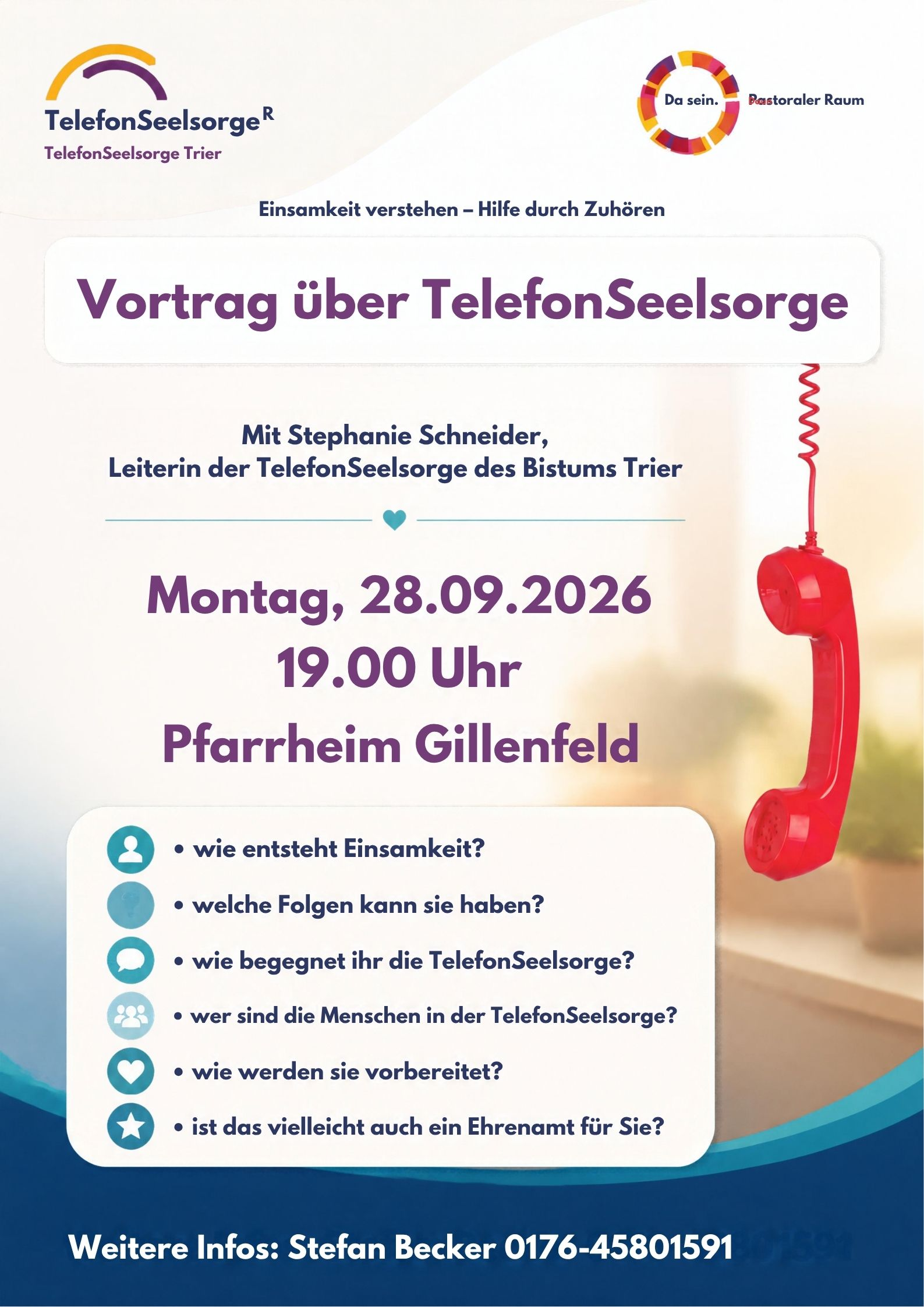 Telefonseelsorge Vortrag Flyer