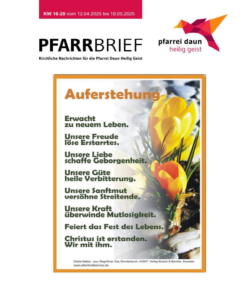 Osterpfarrbrief 2025